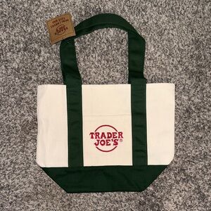 Green Trader Joe’s Mini Canvas Tote Bag